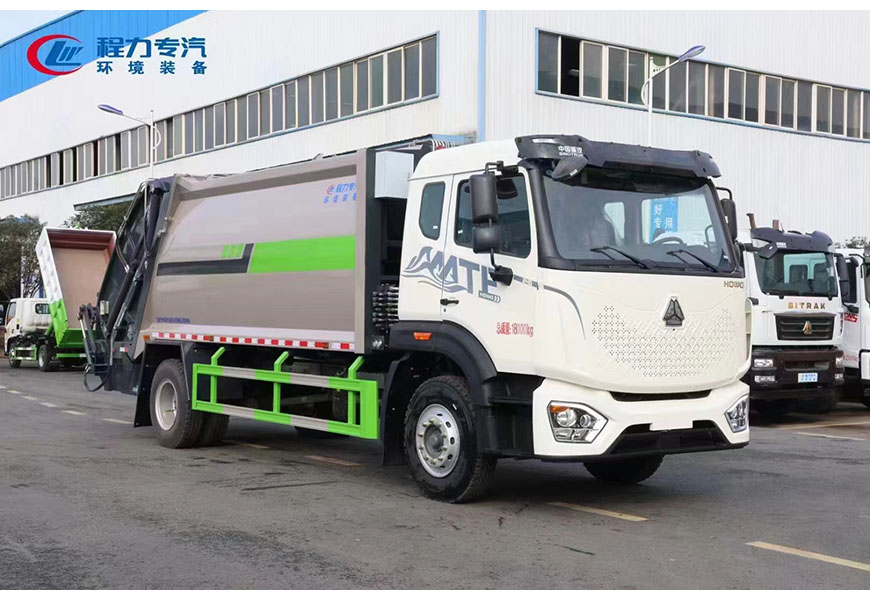 程力威牌國六重汽MATE16-18方壓縮式垃圾車