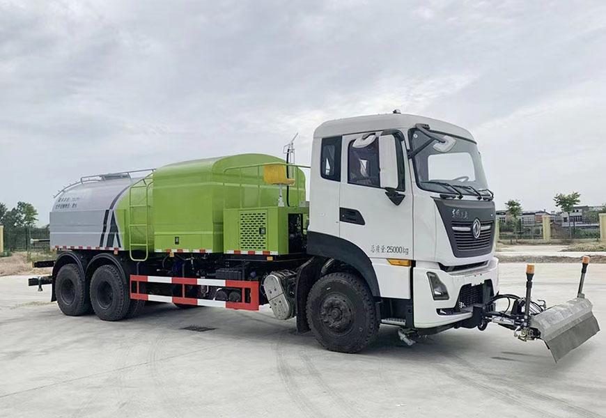 程力專用車東風(fēng)天龍后雙橋路面養(yǎng)護(hù)高壓清洗車