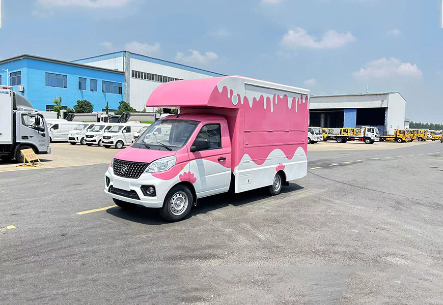 程力專汽福田祥菱v1冰淇淋售貨車|蛋糕甜品售貨車
